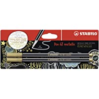Premium de fieltro lápiz – STABILO Pen 68 Metallic – 2 Unidades- color dorado 2er Blister